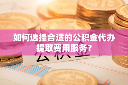 东石如何选择合适的公积金代办提取费用服务？