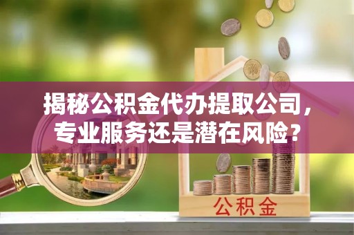 东石揭秘公积金代办提取公司，专业服务还是潜在风险？